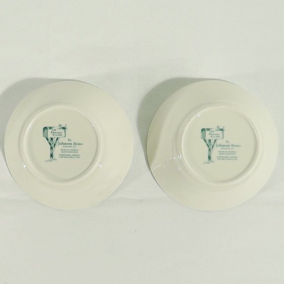 4 Bowls  FRIENDLY VILLAGE by JOHNSON BROS STONE WALL 5" x 1" Berry\Fruit Portion - Picture 4 of 4